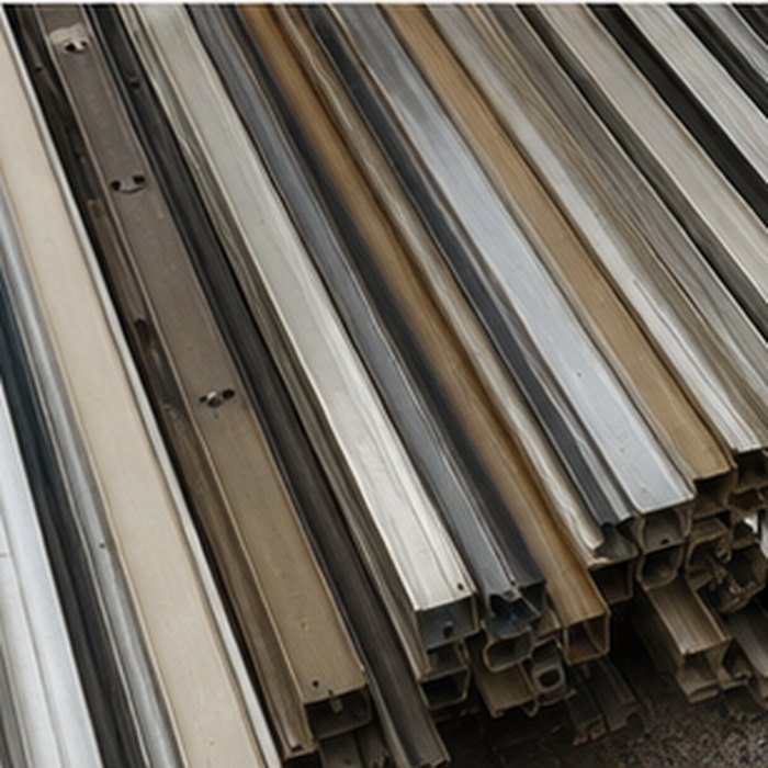 Aluminium caravan rails and extrusions bundled together